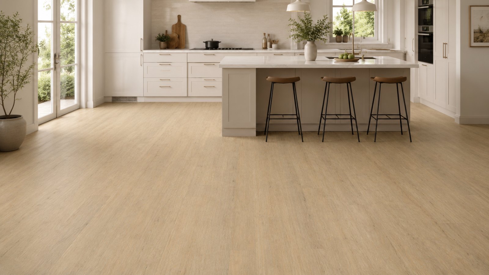 Natural Maple Oak – SPC vinyl plank in a room | Rios Floor Orlando