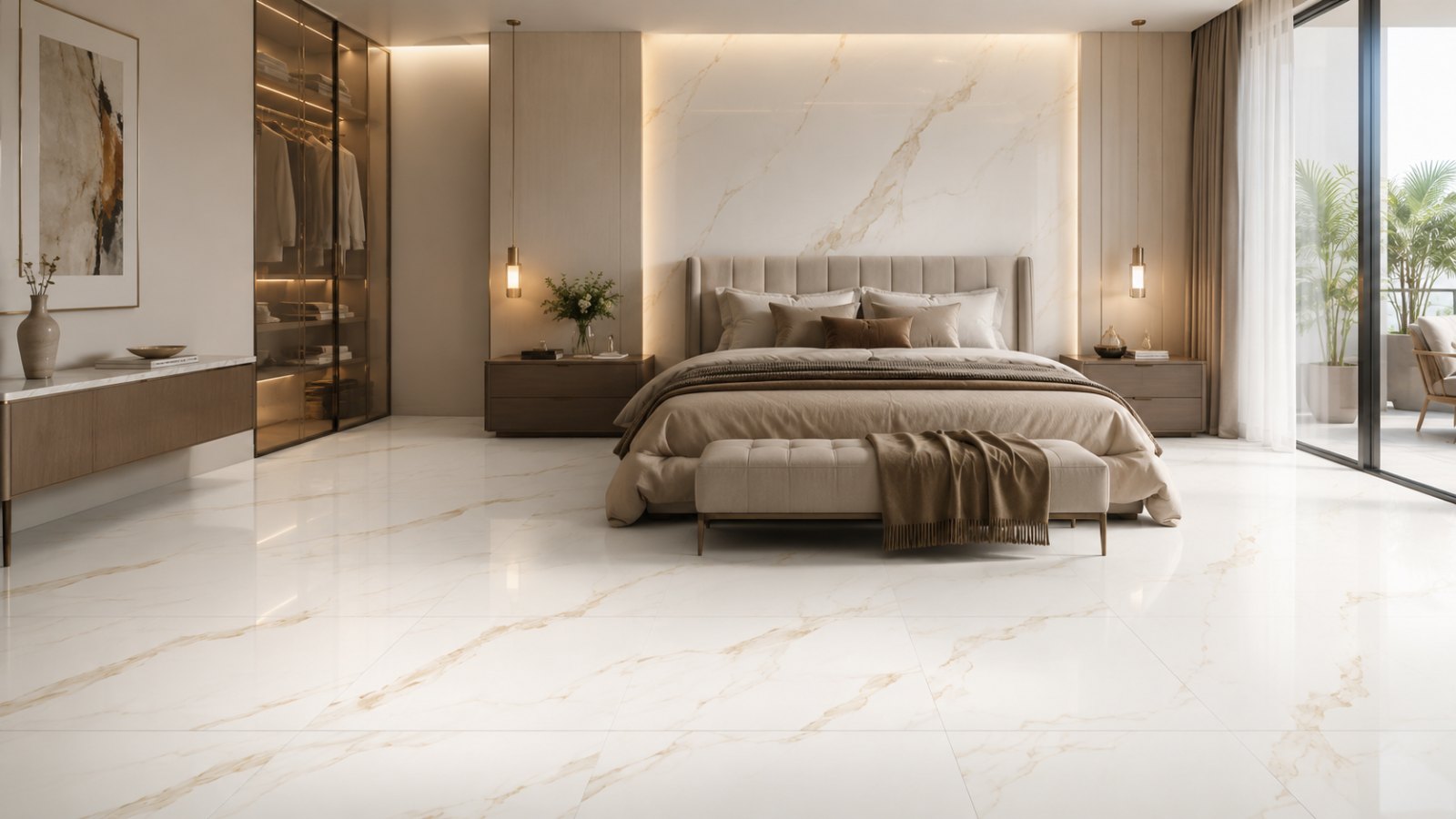 Oxid Statuario 24x48 – porcelain tile in a room | Rios Floor Orlando