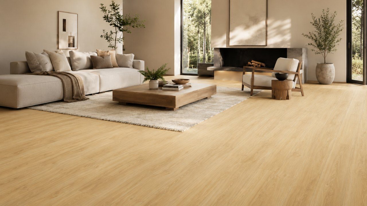 SPC vinyl plank flooring installed in a living room — Rios Floor Orlando