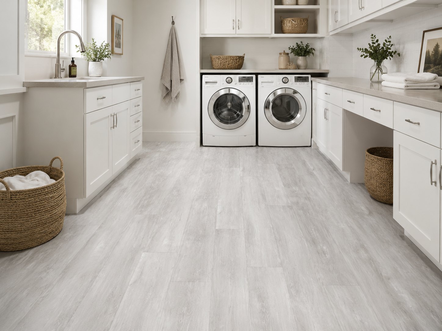 Rustik Gray Oak – SPC vinyl plank in a room | Rios Floor Orlando