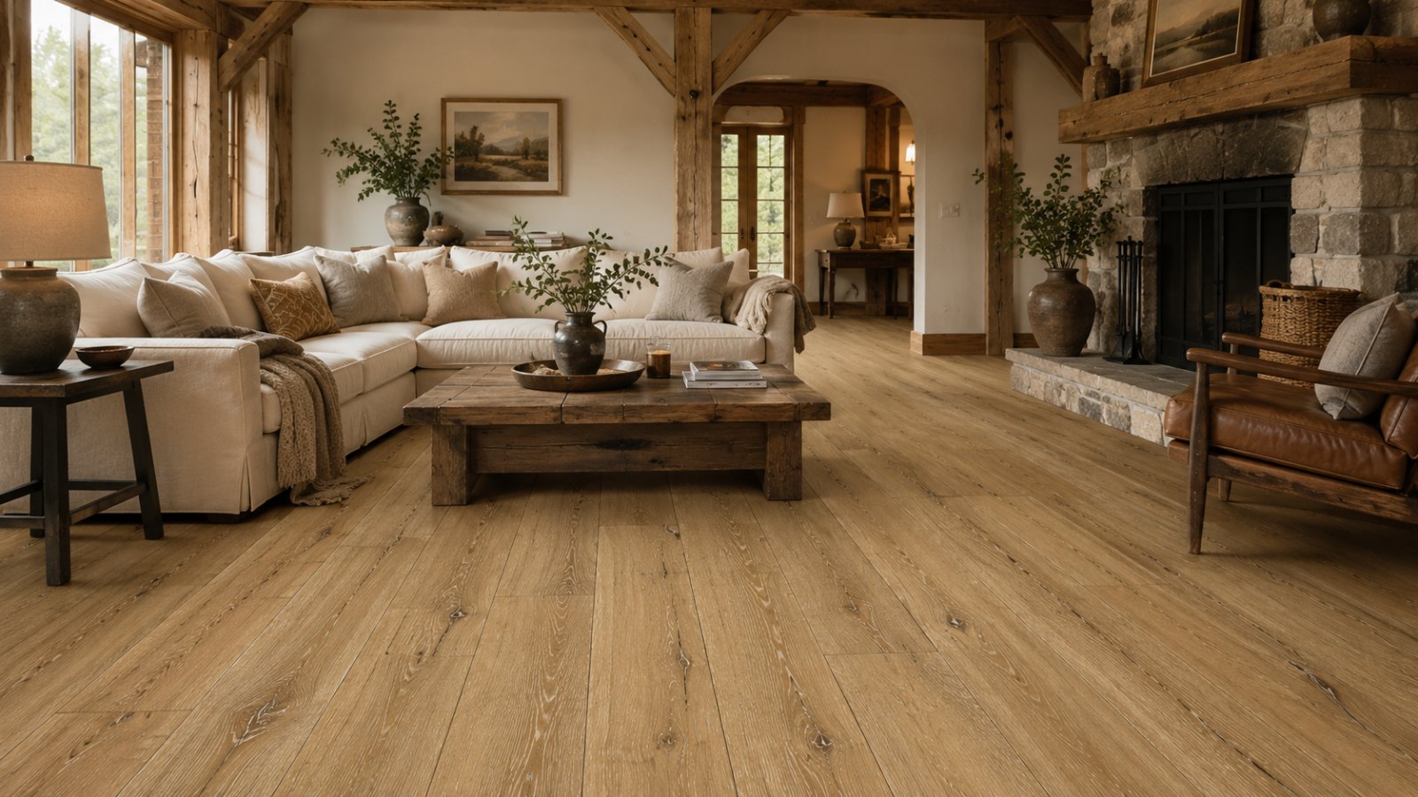 Rustik Oak – SPC vinyl plank in a room | Rios Floor Orlando