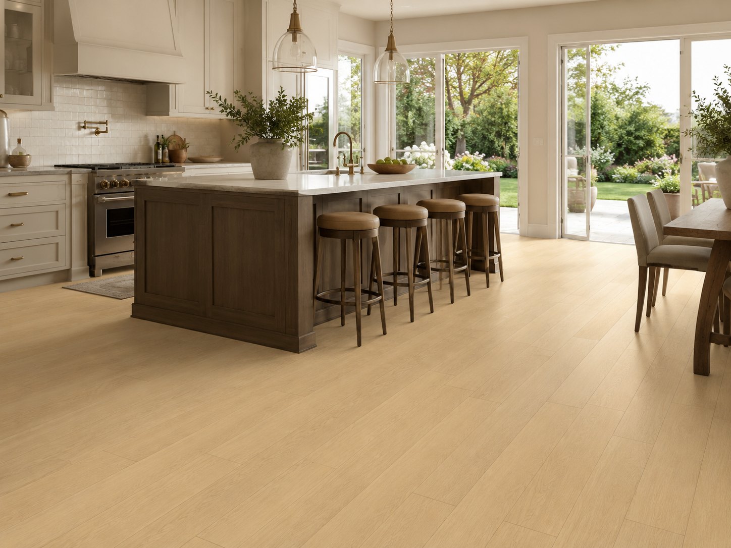 Silver Natural Oak – SPC vinyl plank in a room | Rios Floor Orlando