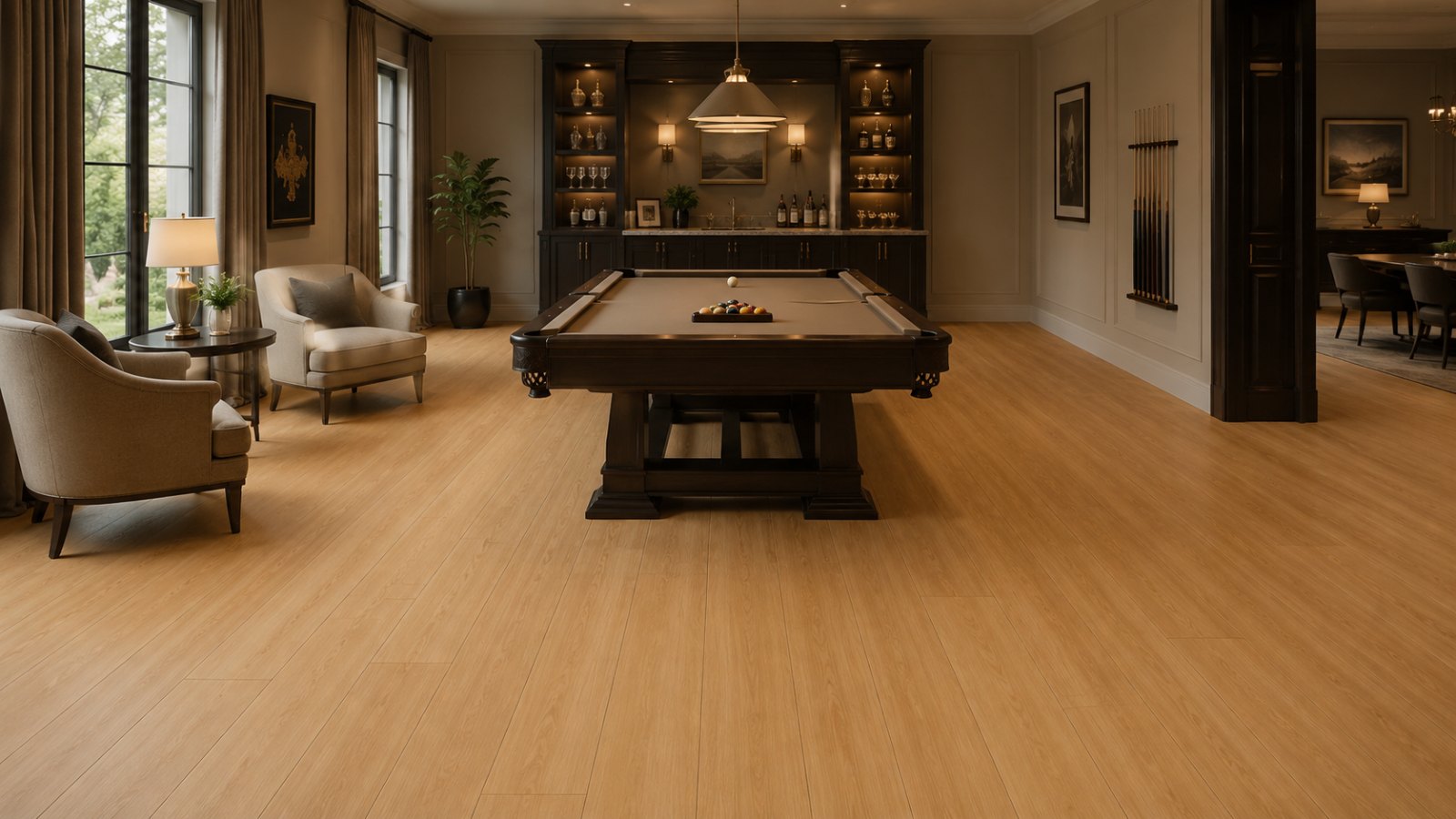 Soft Natural Oak – SPC vinyl plank in a room | Rios Floor Orlando